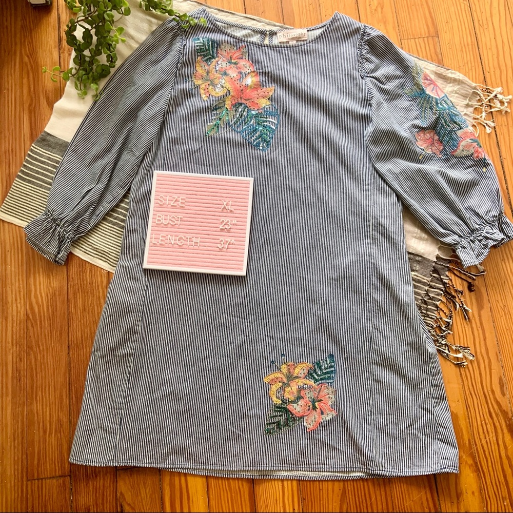 NWOT Philosophy Embroidered Boho Peasant Dress